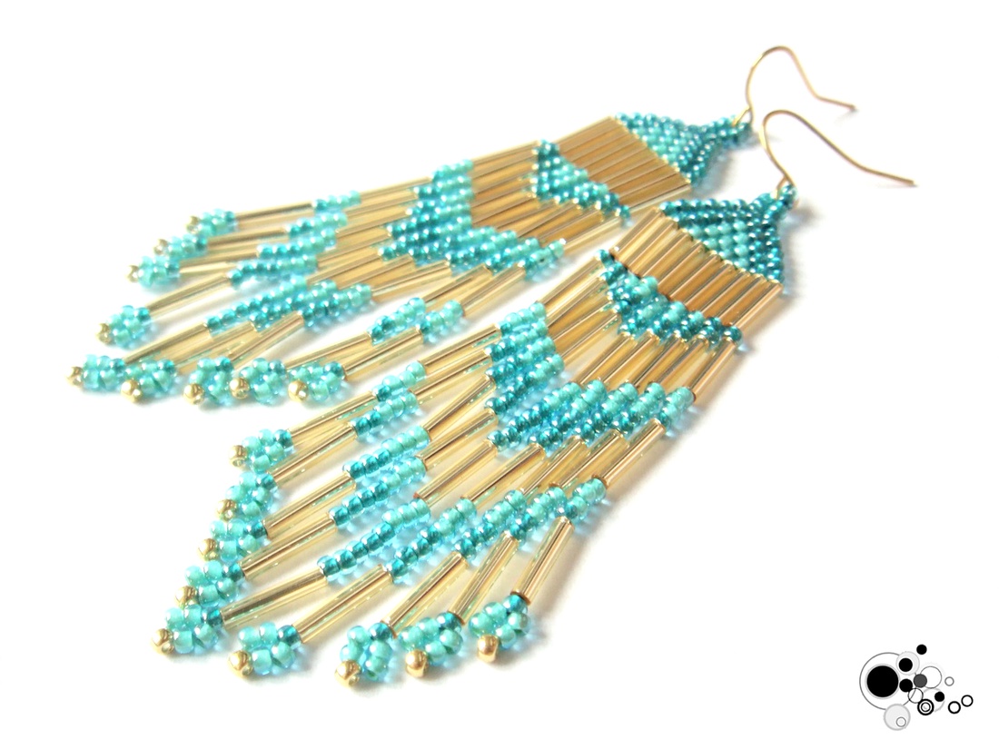 Cercei cu franjuri Turquoise and Gold - bijuterii - cercei - cercei cu franjuri - Artynos.ro Cercei cu franjuri Turquoise and Gold - bijuterii - cercei - cercei cu franjuri - Artynos.ro
