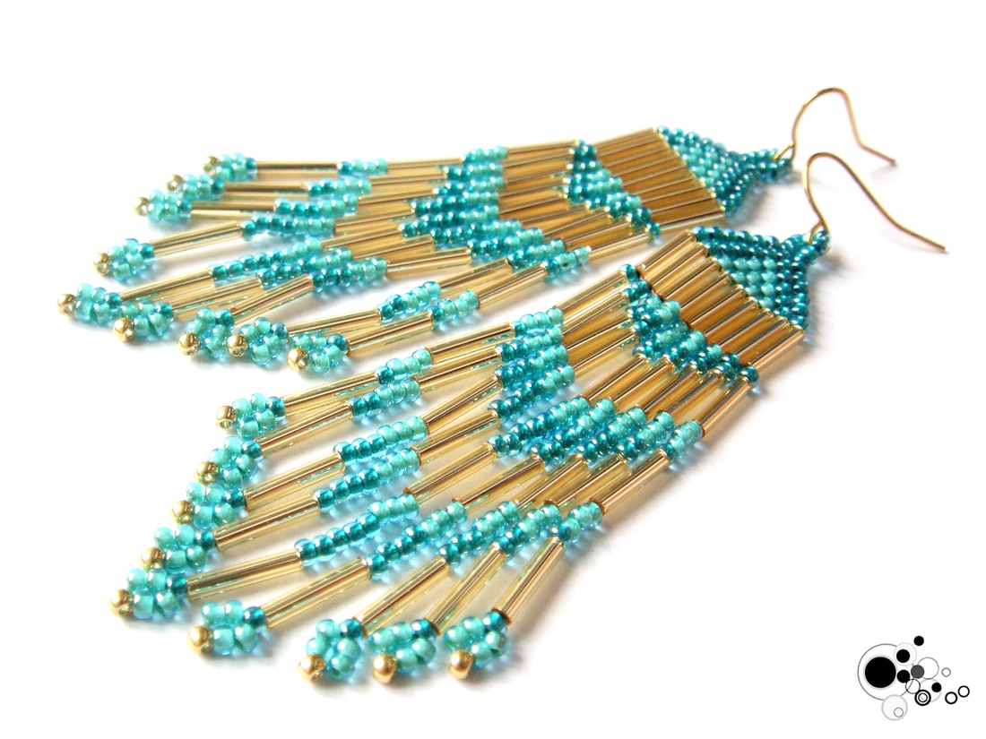 Cercei cu franjuri Turquoise and Gold - bijuterii - cercei - cercei cu franjuri - Artynos.ro Cercei cu franjuri Turquoise and Gold - bijuterii - cercei - cercei cu franjuri - Artynos.ro