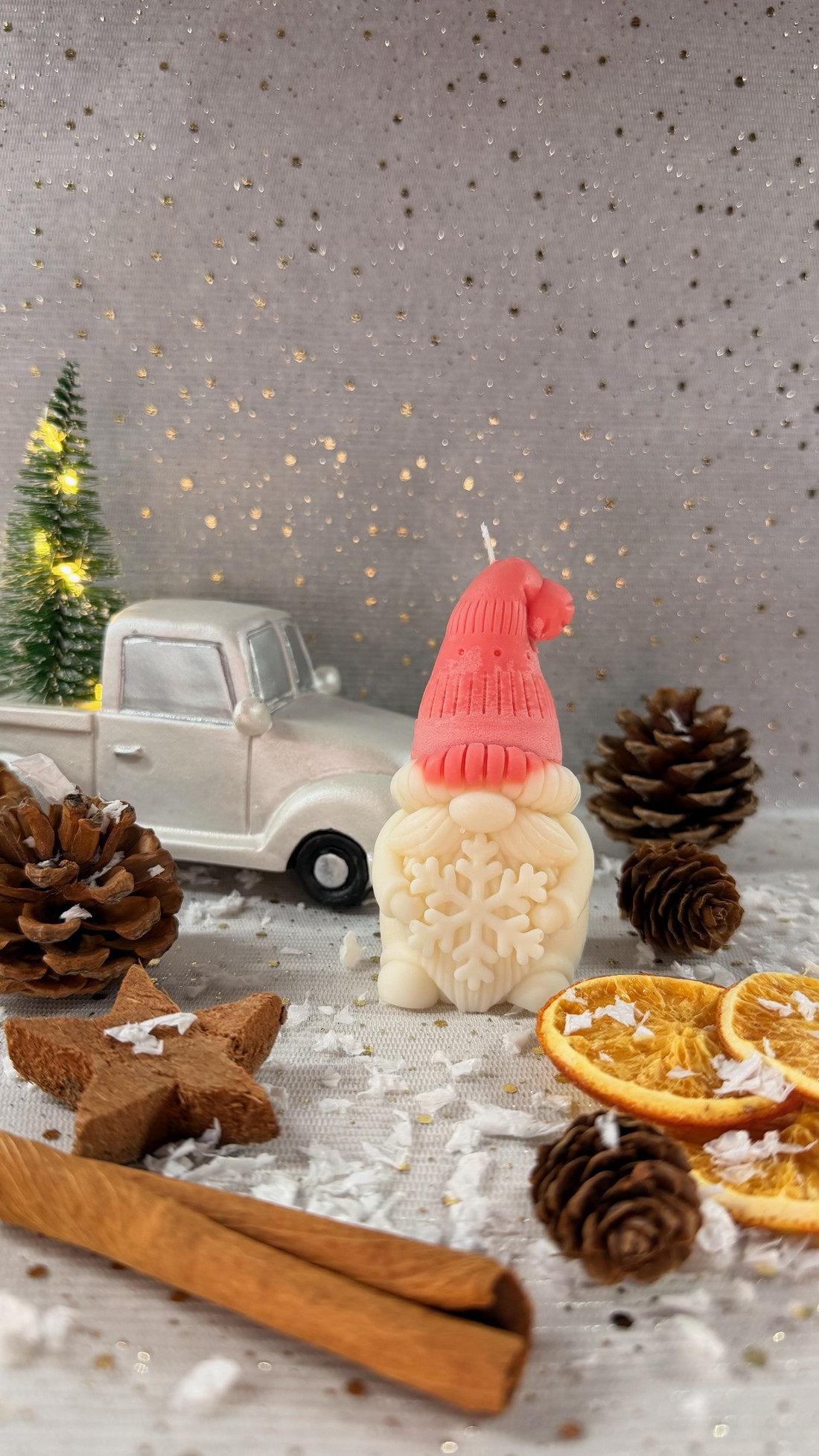 Lumânare Santa Claus - crăciun - decorațiuni de crăciun de casă - lumânări parfumate de crăciun - Artynos.ro