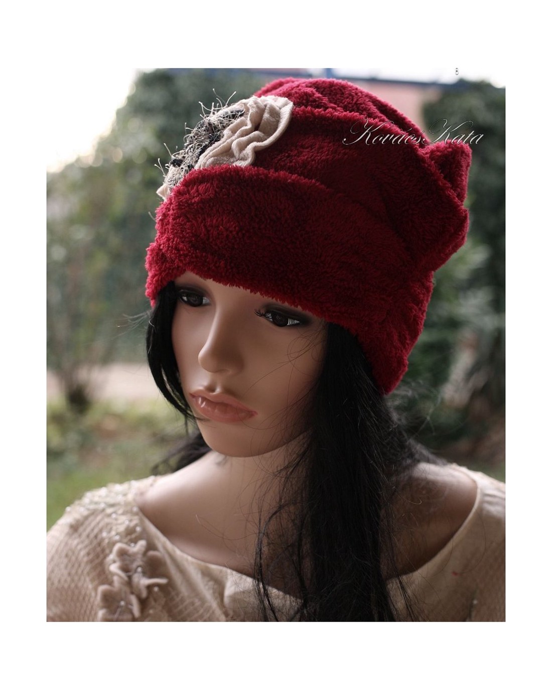 MIRJAM - wellsoft sapka / bordó - îmbrăcăminte și modă - eșarfe, pălării, fularuri - căciulă - Artynos.ro