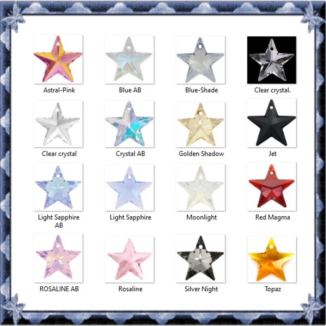 Swarovski stea 20 mm în mai multe culori 6714 - - Artynos.ro Swarovski stea 20 mm în mai multe culori 6714 - - Artynos.ro