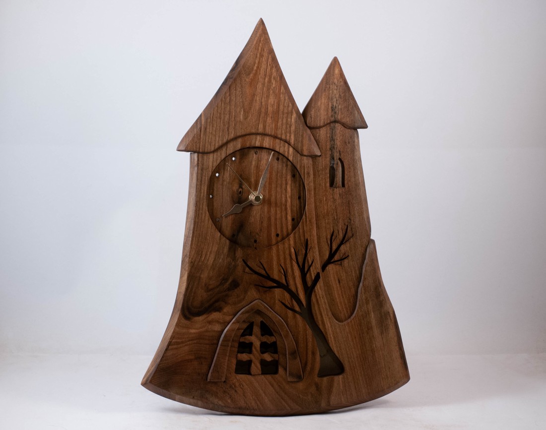 Ceas de perete cu turn, ceas de perete din lemn, ceas din lemn  - casă & stil de viață - decorațiuni de casă - decorațiuni de pereți - ceasuri de perete - Artynos.ro