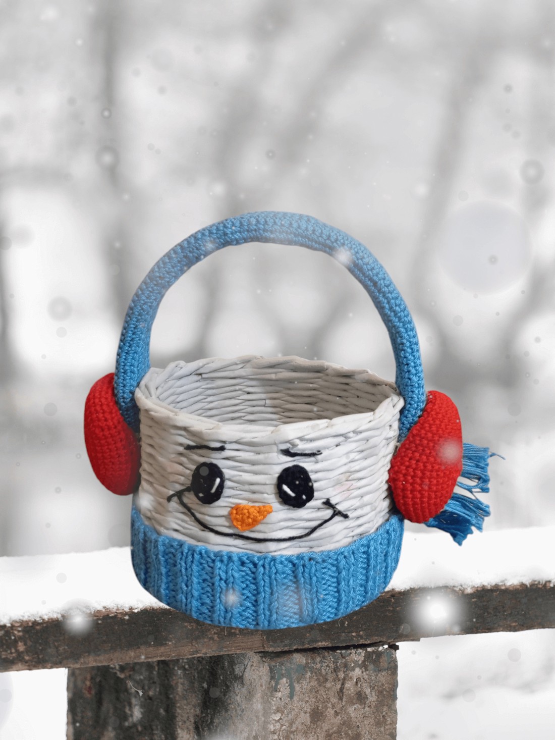 Coș de depozitare din hârtie țesută cu om de zăpadă - casă & stil de viață - materiale de depozitare și sortare - cutie depozitare - Artynos.ro Coș de depozitare din hârtie țesută cu om de zăpadă - casă & stil de viață - materiale de depozitare și sortare - cutie depozitare - Artynos.ro