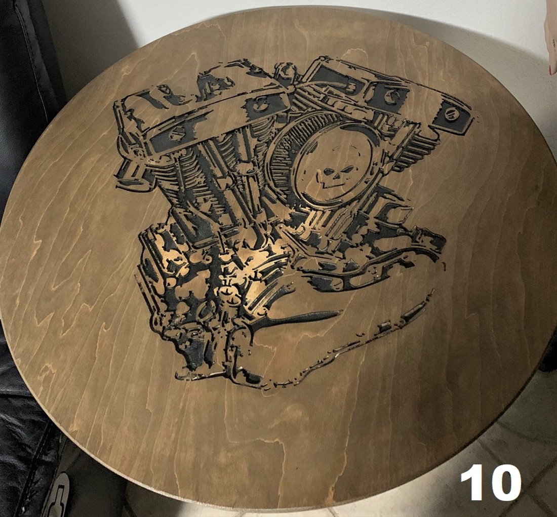 Bloc motor Harley de masă sau decor de perete 70 cm - casă & stil de viață - mobilier artizanal - mese - Artynos.ro