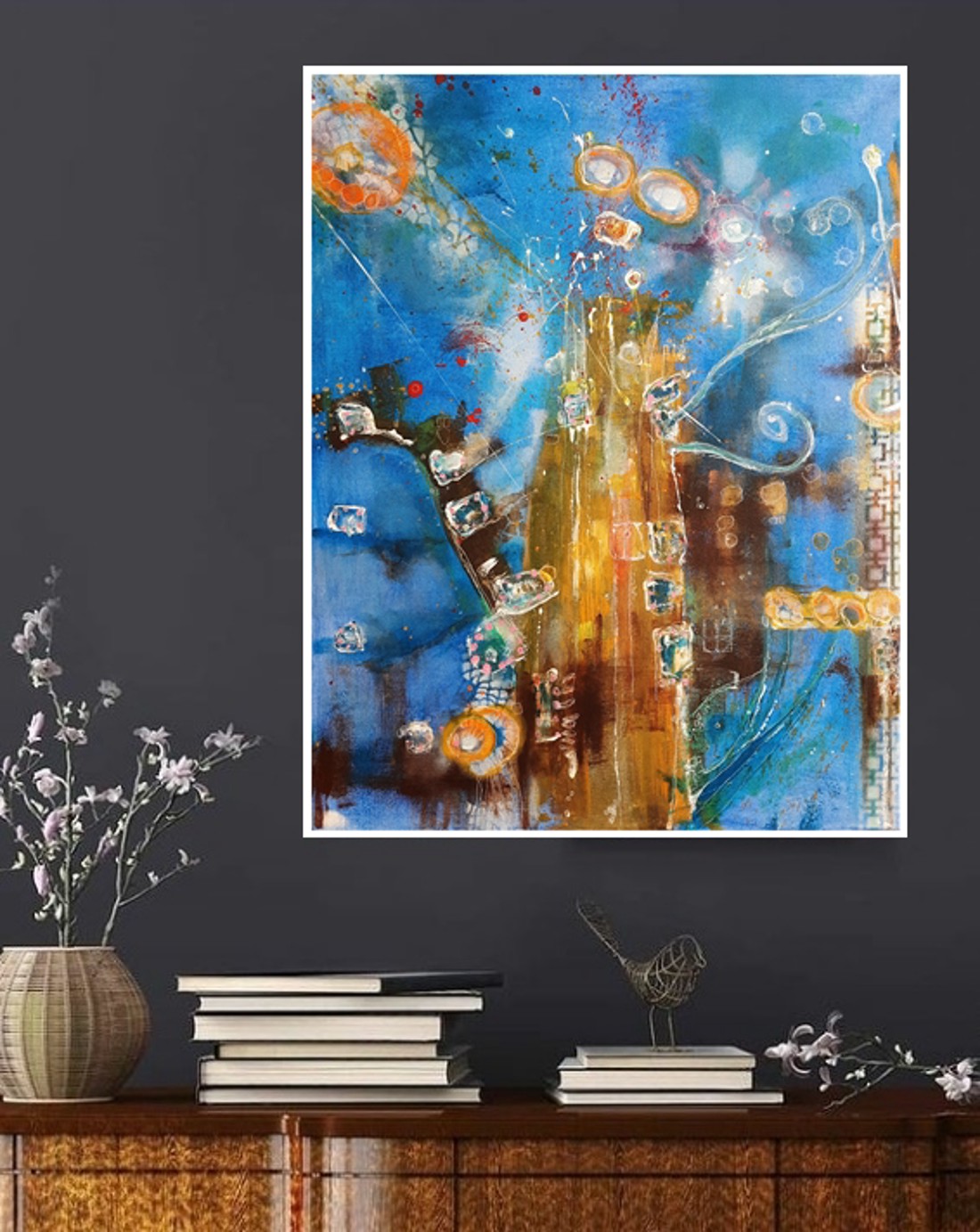 Turnul haosului pictură abstractă pe pânză. Lucrări de Zsolt Böszörményi Kovács - - Artynos.ro Turnul haosului pictură abstractă pe pânză. Lucrări de Zsolt Böszörményi Kovács - - Artynos.ro