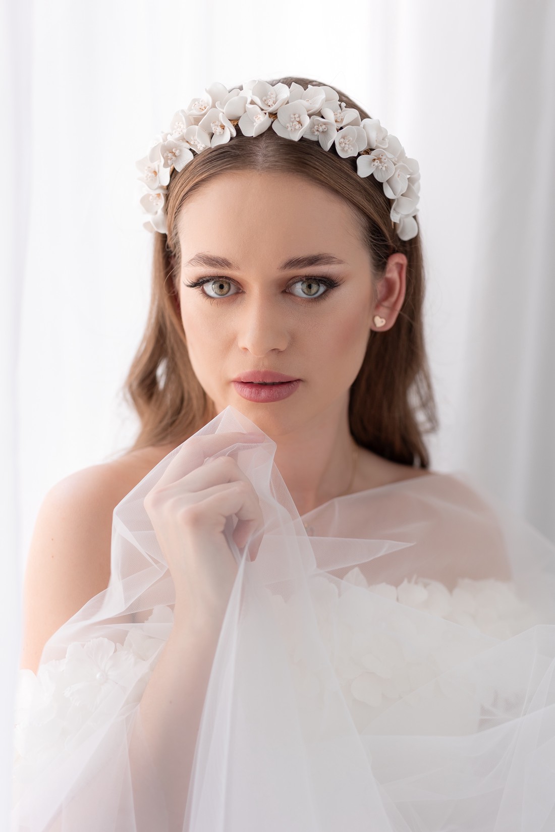 Chiara bentiță de flori ornament de păr de nuntă -  - Artynos.ro