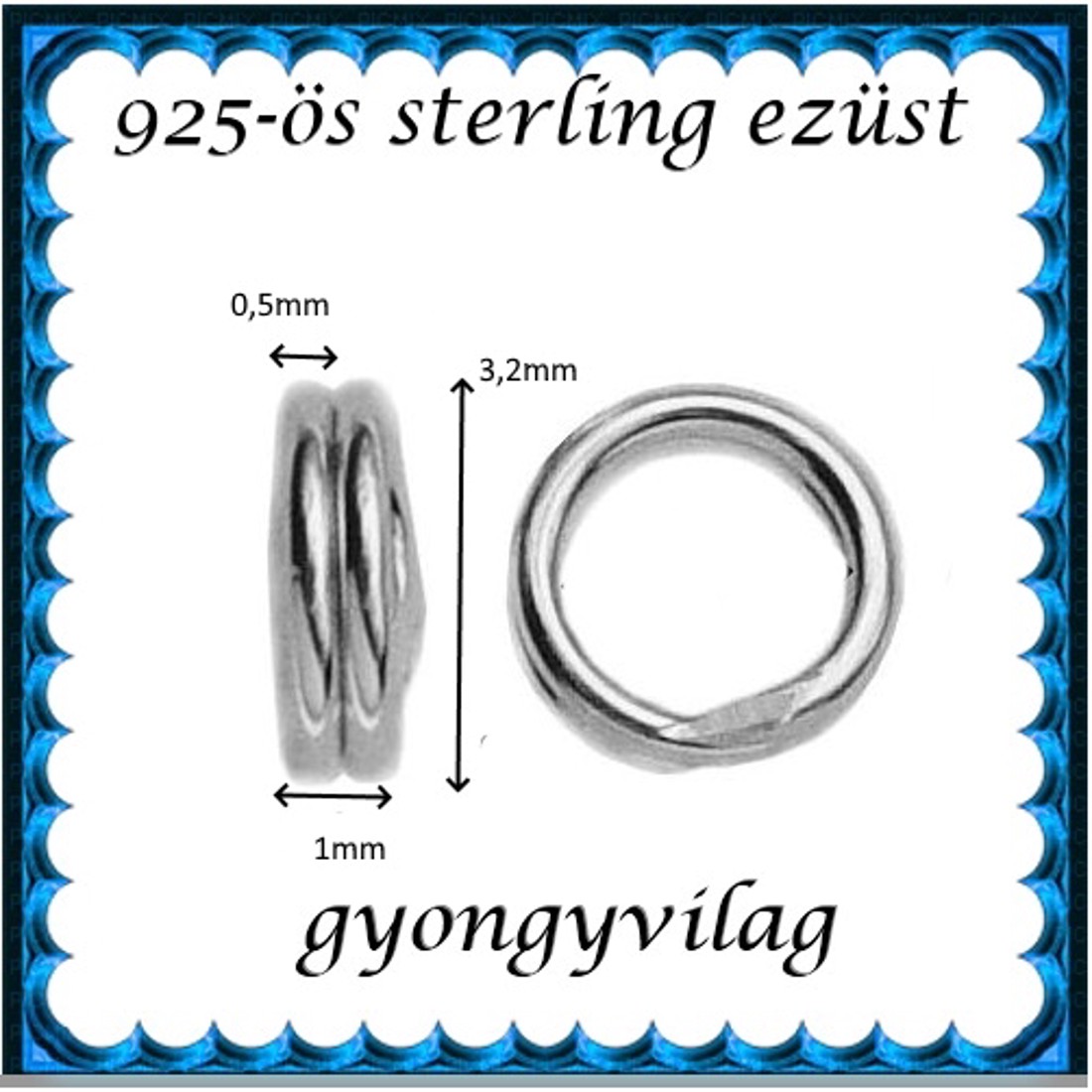 Fermoar pentru bijuterii din argint 925: cerc dublu ESZK D 3,2x0,5 4 buc/pachet - - Artynos.ro Fermoar pentru bijuterii din argint 925: cerc dublu ESZK D 3,2x0,5 4 buc/pachet - - Artynos.ro