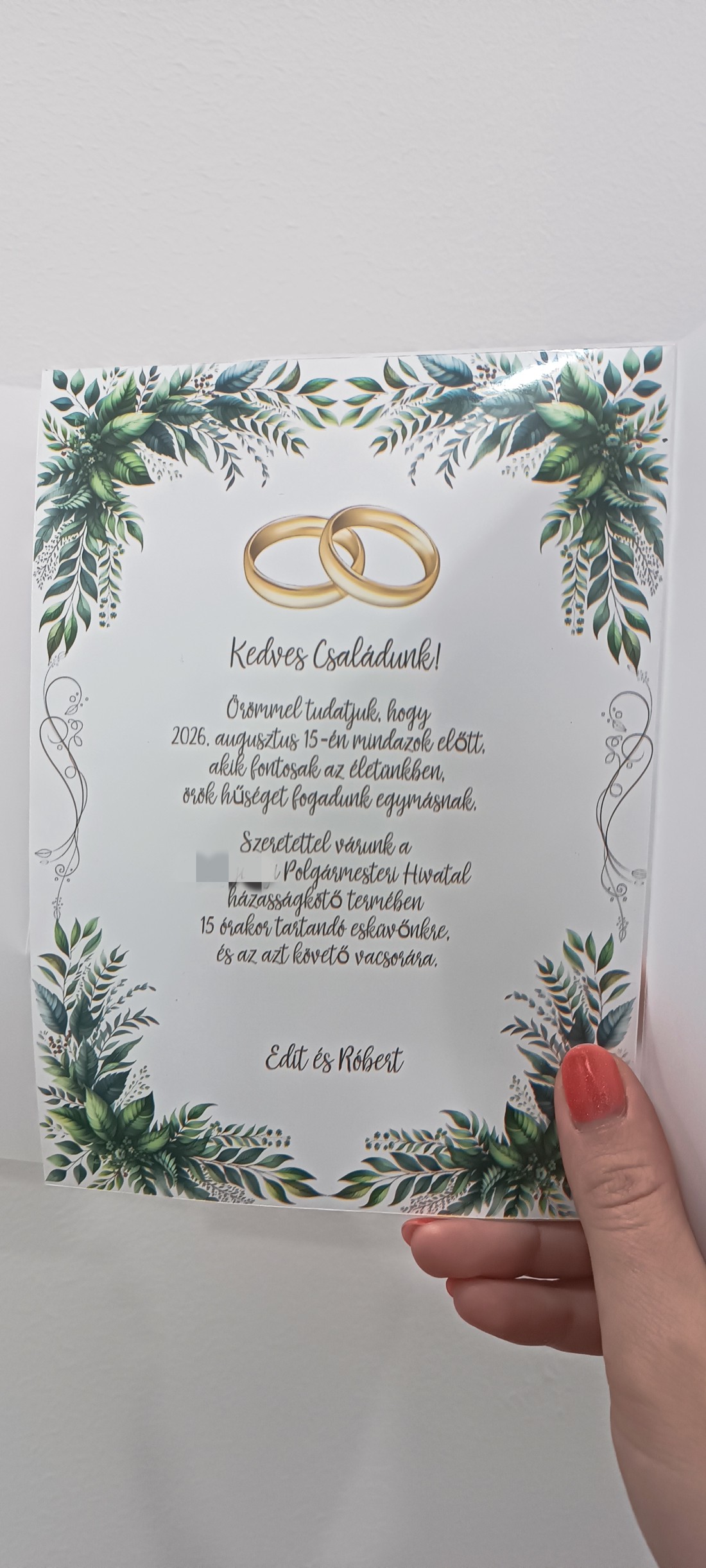 5 buc. Invitație de nuntă personalizată pe hârtie calandrată, cu sigiliu de ceară -  - Artynos.ro