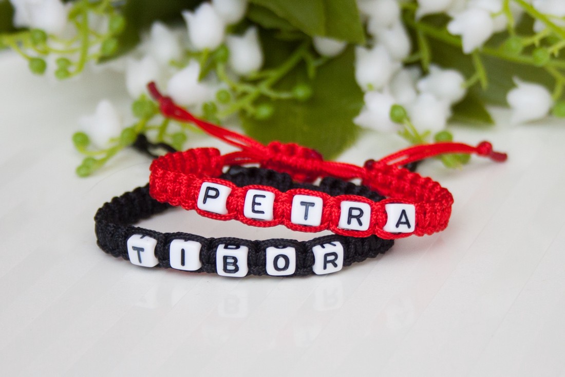 Renumită brățară macramé împletită - Negru -  - Artynos.ro