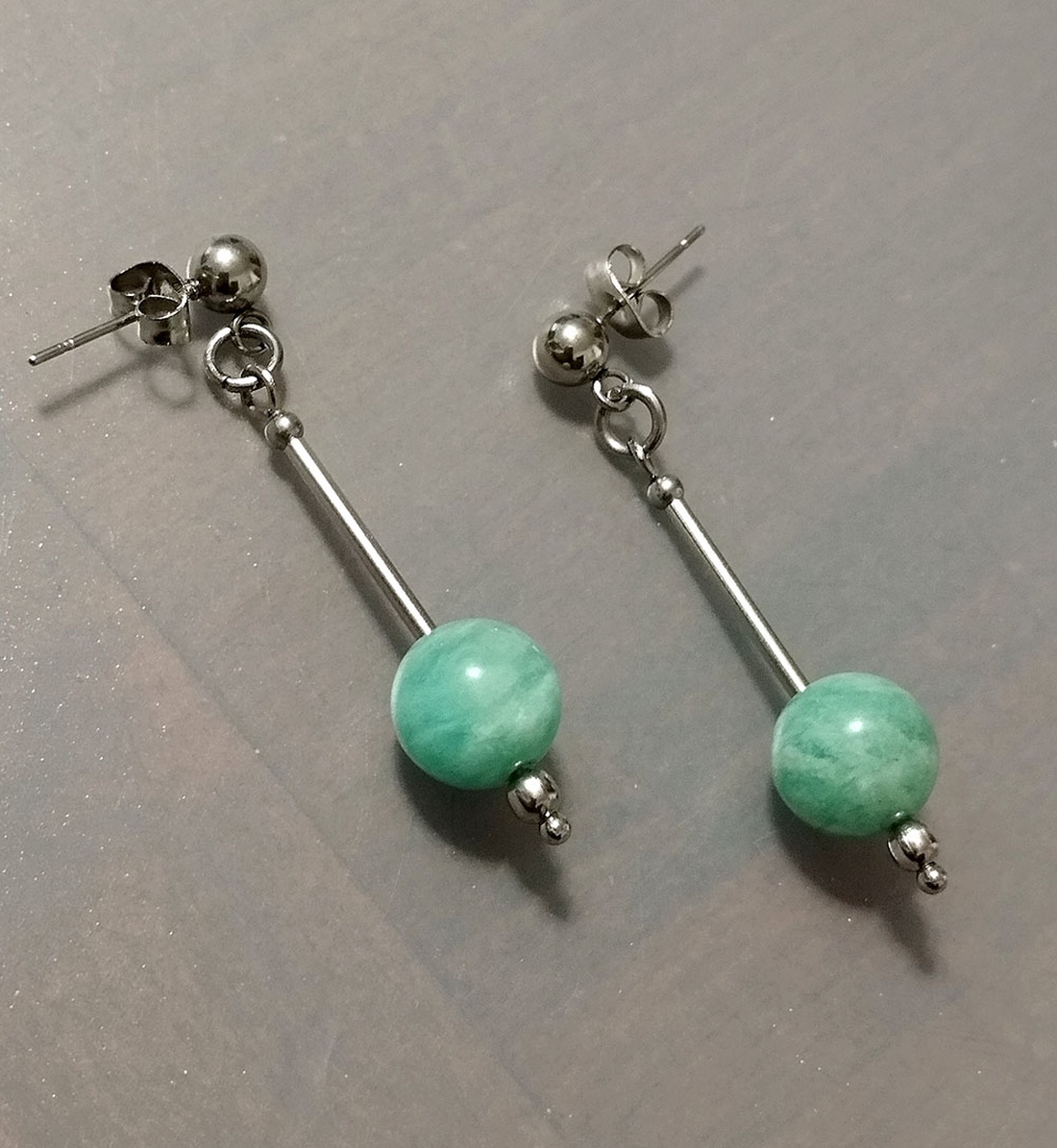 Amazonit - bijuterii - cercei - cercei din pietre semiprețioase - Artynos.ro