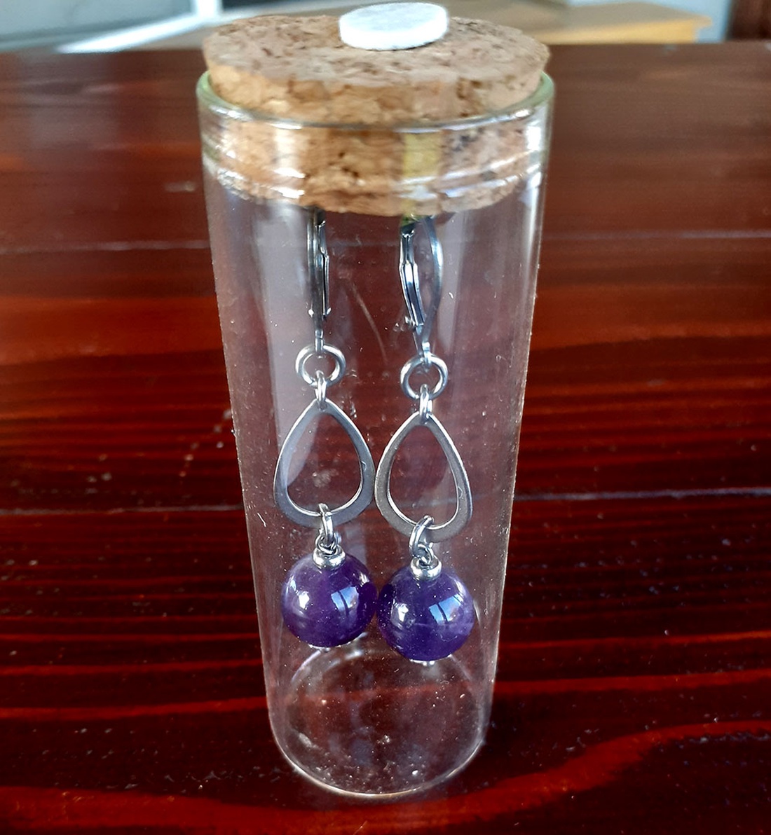 Ametist - bijuterii - cercei - cercei din pietre semiprețioase - Artynos.ro