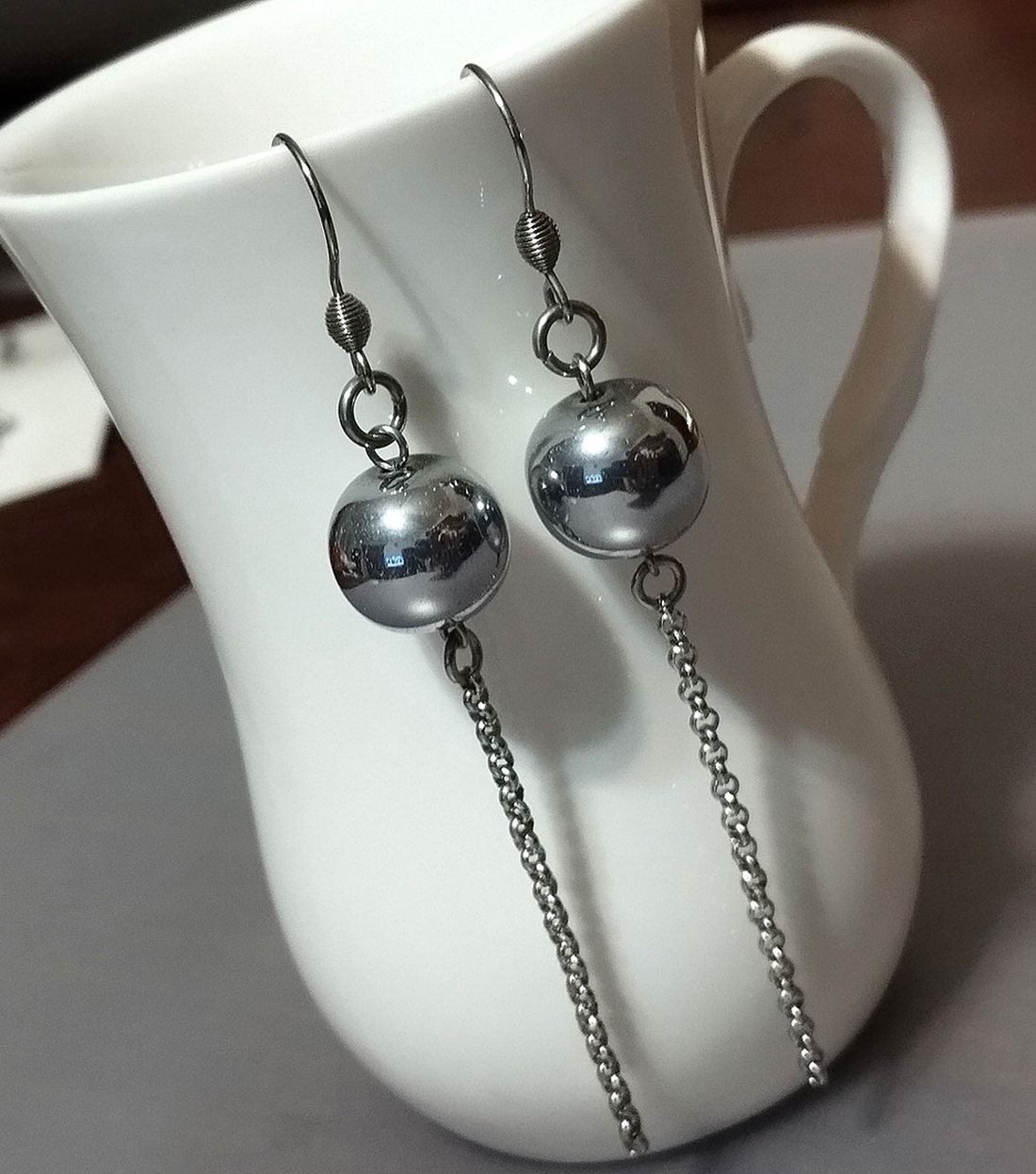 Hematit - bijuterii - cercei - cercei din pietre semiprețioase - Artynos.ro