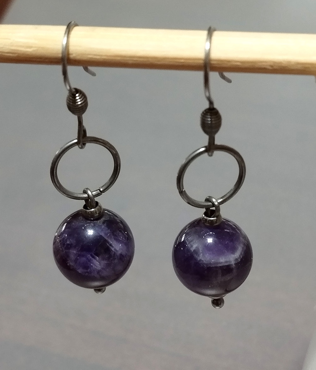 Ametist - bijuterii - cercei - cercei din pietre semiprețioase - Artynos.ro