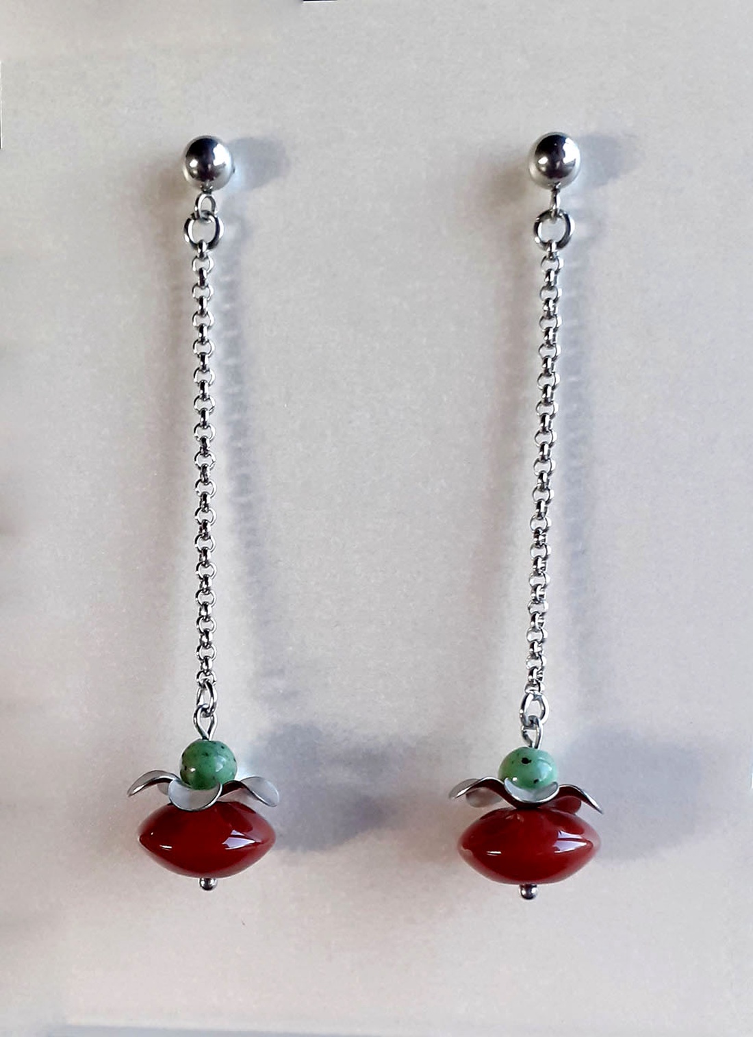 Agat si jad - bijuterii - cercei - cercei din pietre semiprețioase - Artynos.ro