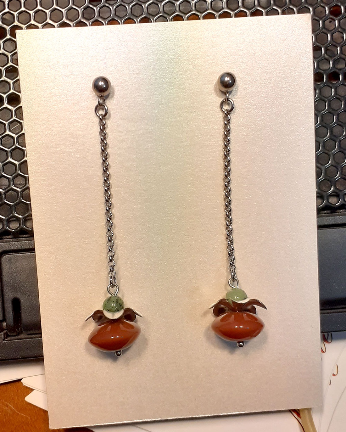 Agat si jad - bijuterii - cercei - cercei din pietre semiprețioase - Artynos.ro