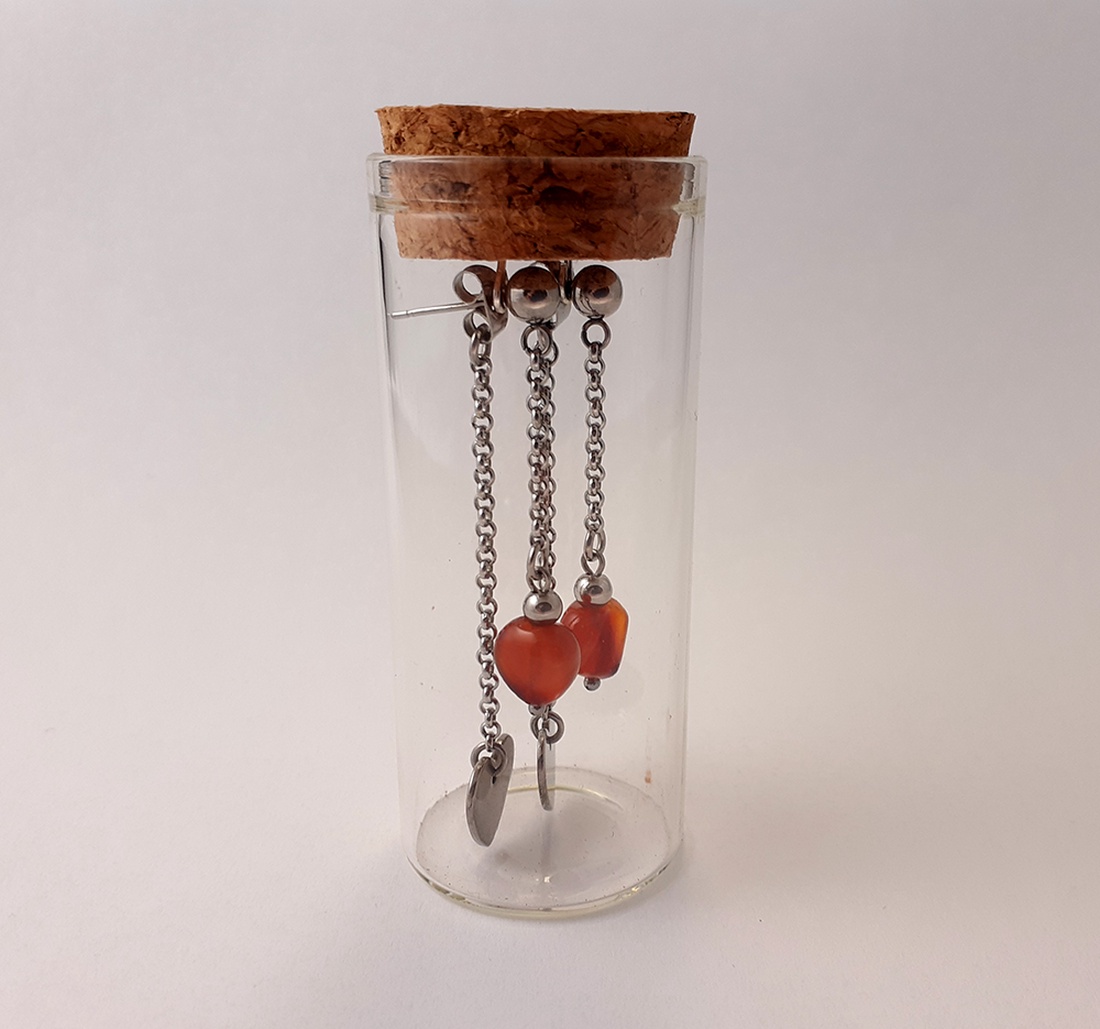 Carneol - bijuterii - cercei - cercei din pietre semiprețioase - Artynos.ro