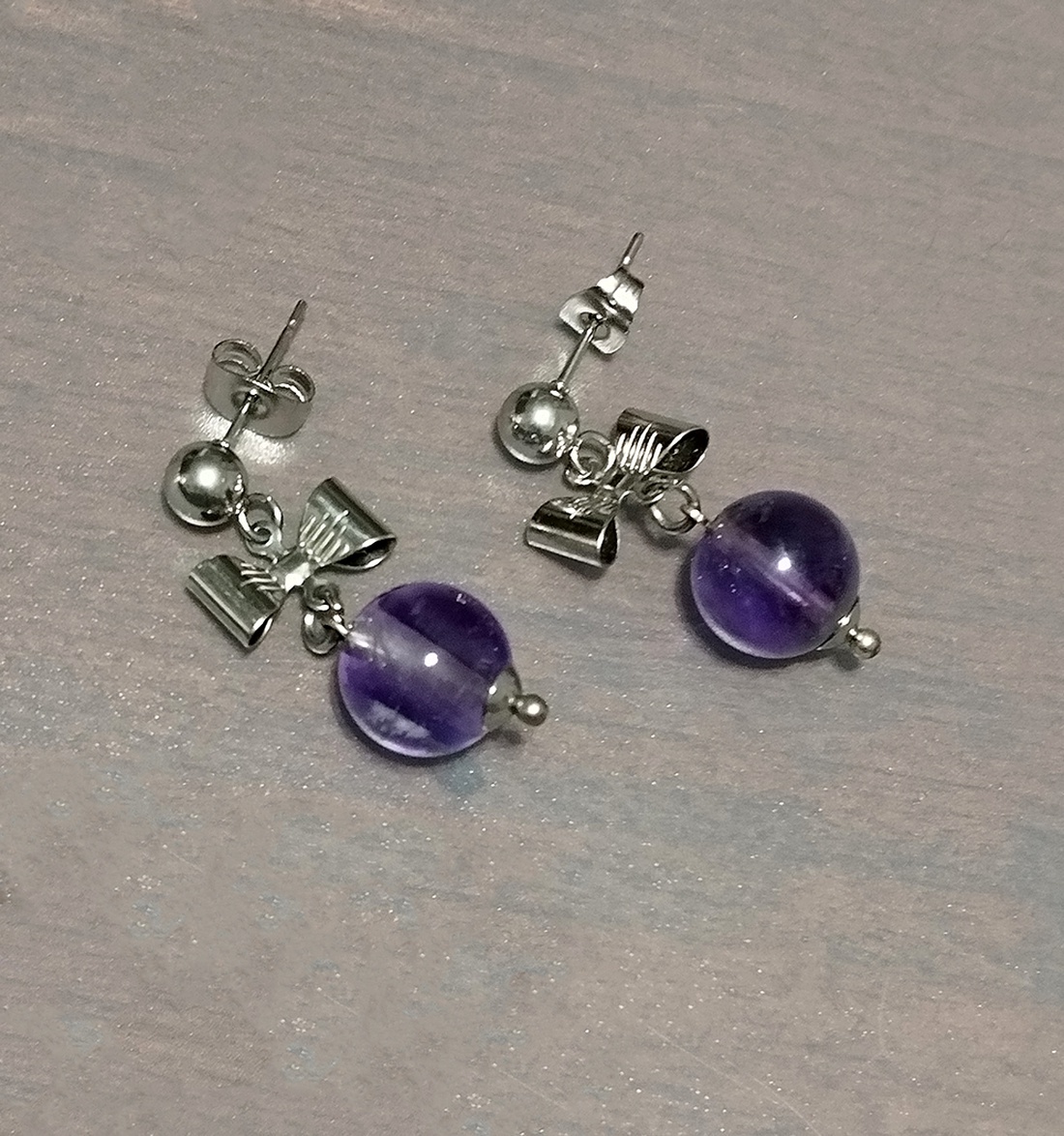 Ametist - bijuterii - cercei - cercei din pietre semiprețioase - Artynos.ro