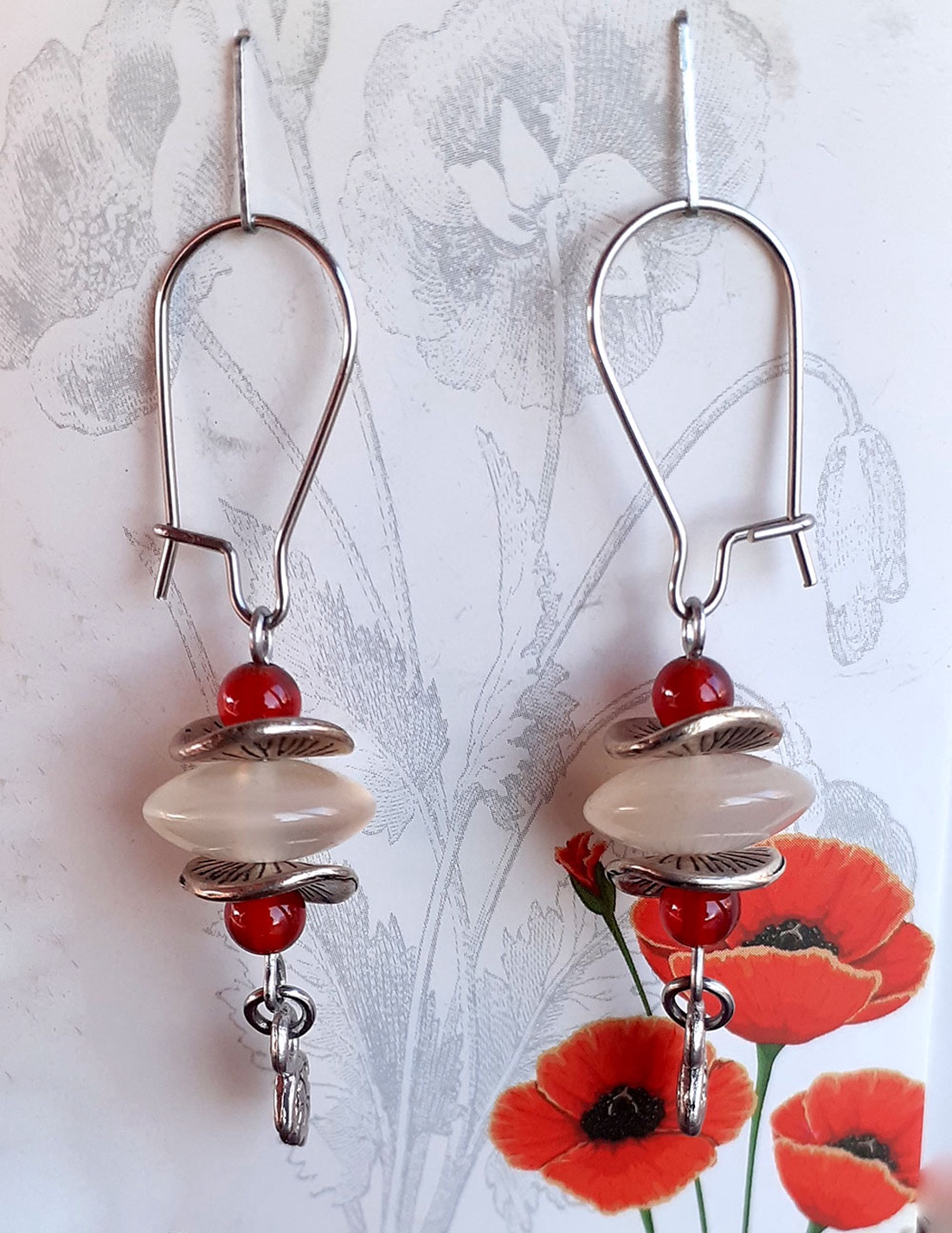 Carneol - bijuterii - cercei - cercei din pietre semiprețioase - Artynos.ro