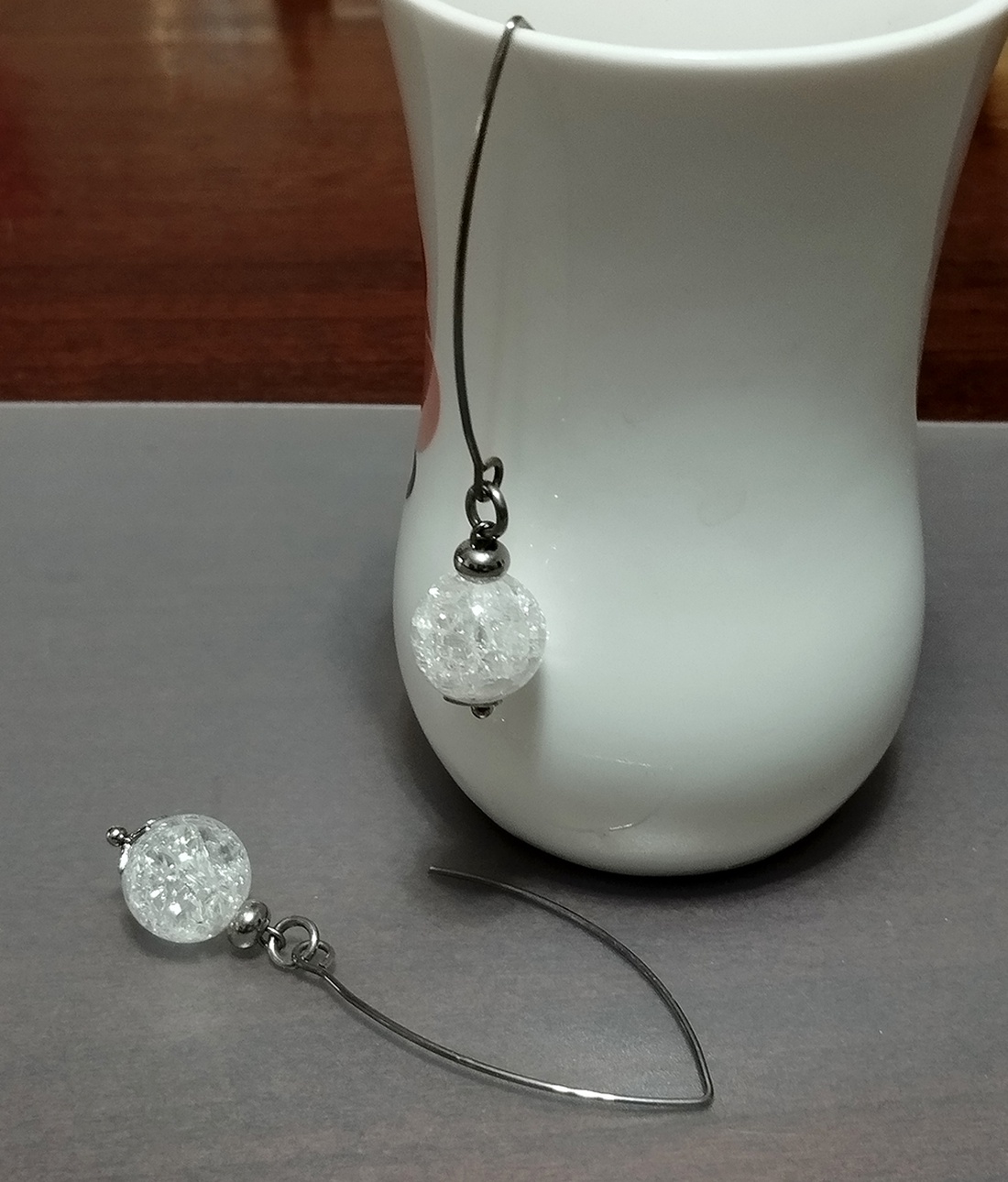 Cercei din cristal de stanca - bijuterii - cercei - cercei din pietre semiprețioase - Artynos.ro