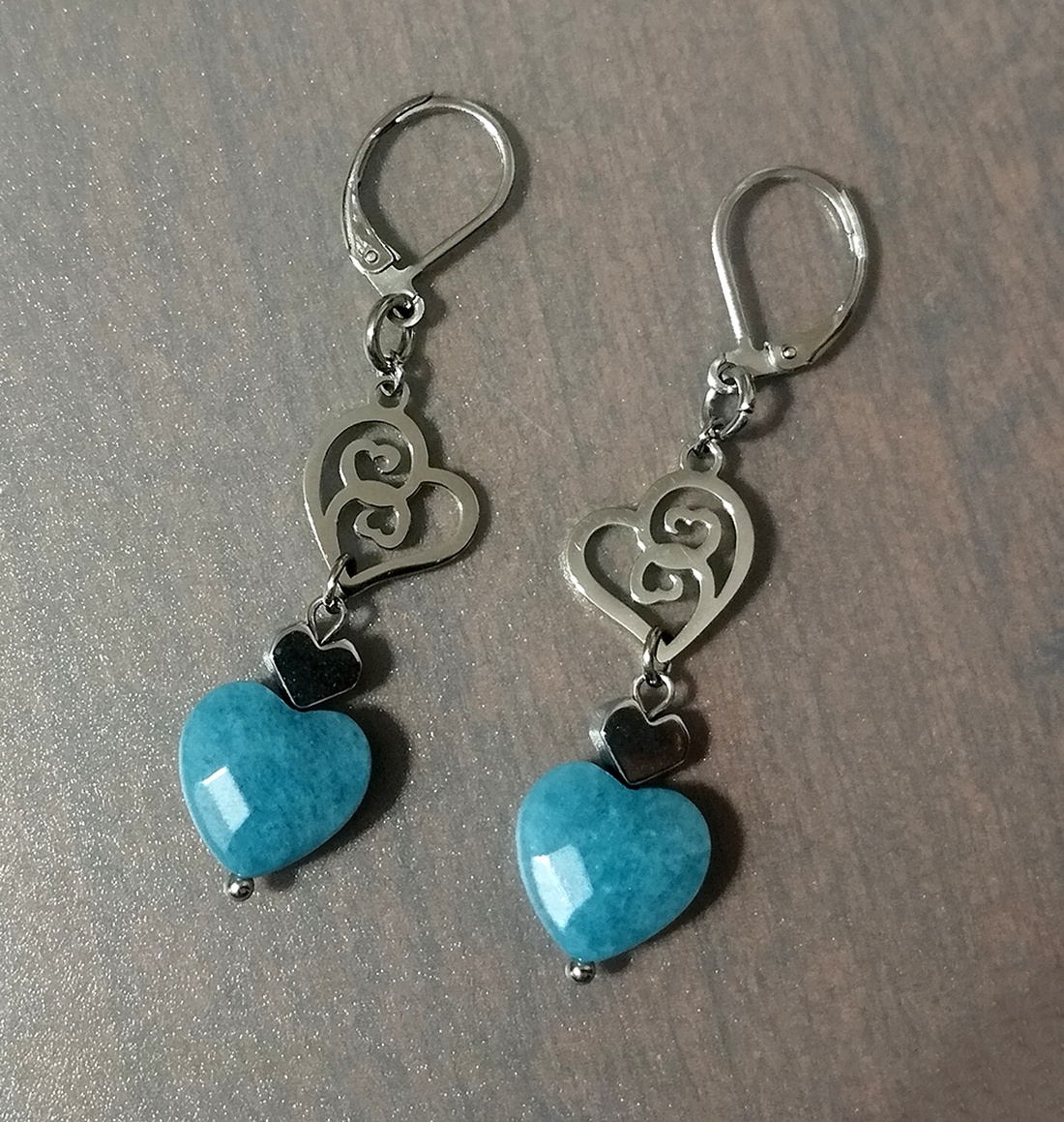 Cuart albastru - bijuterii - cercei - cercei din pietre semiprețioase - Artynos.ro