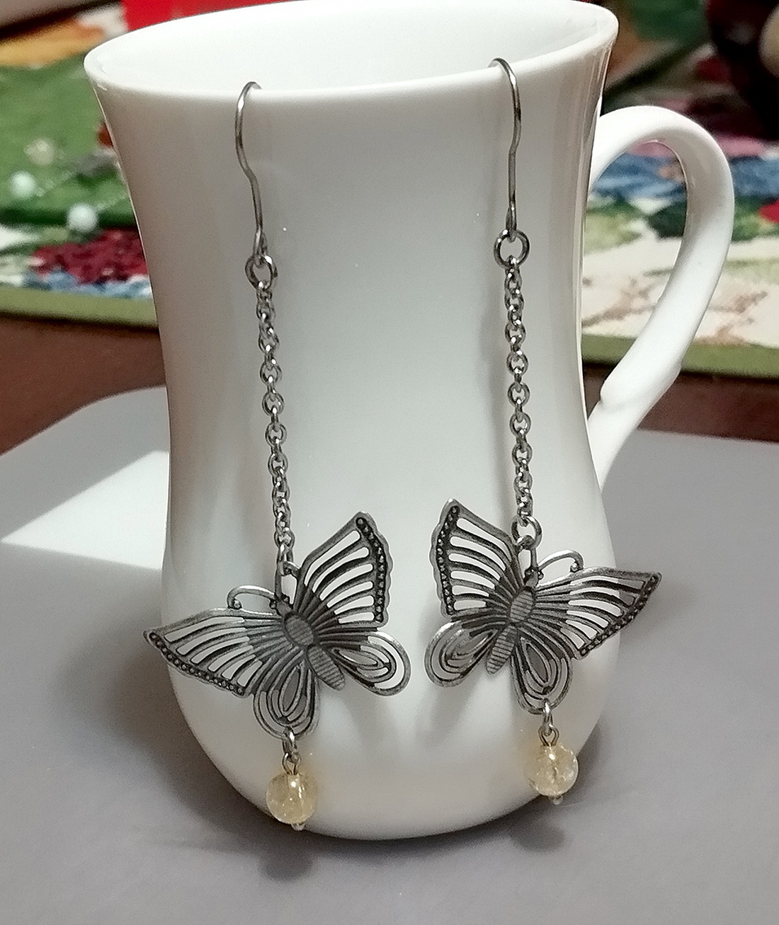 Citrin - bijuterii - cercei - cercei din pietre semiprețioase - Artynos.ro