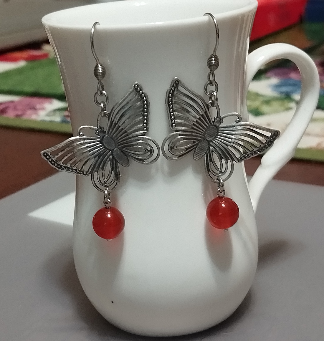 Carneol - bijuterii - cercei - cercei din pietre semiprețioase - Artynos.ro