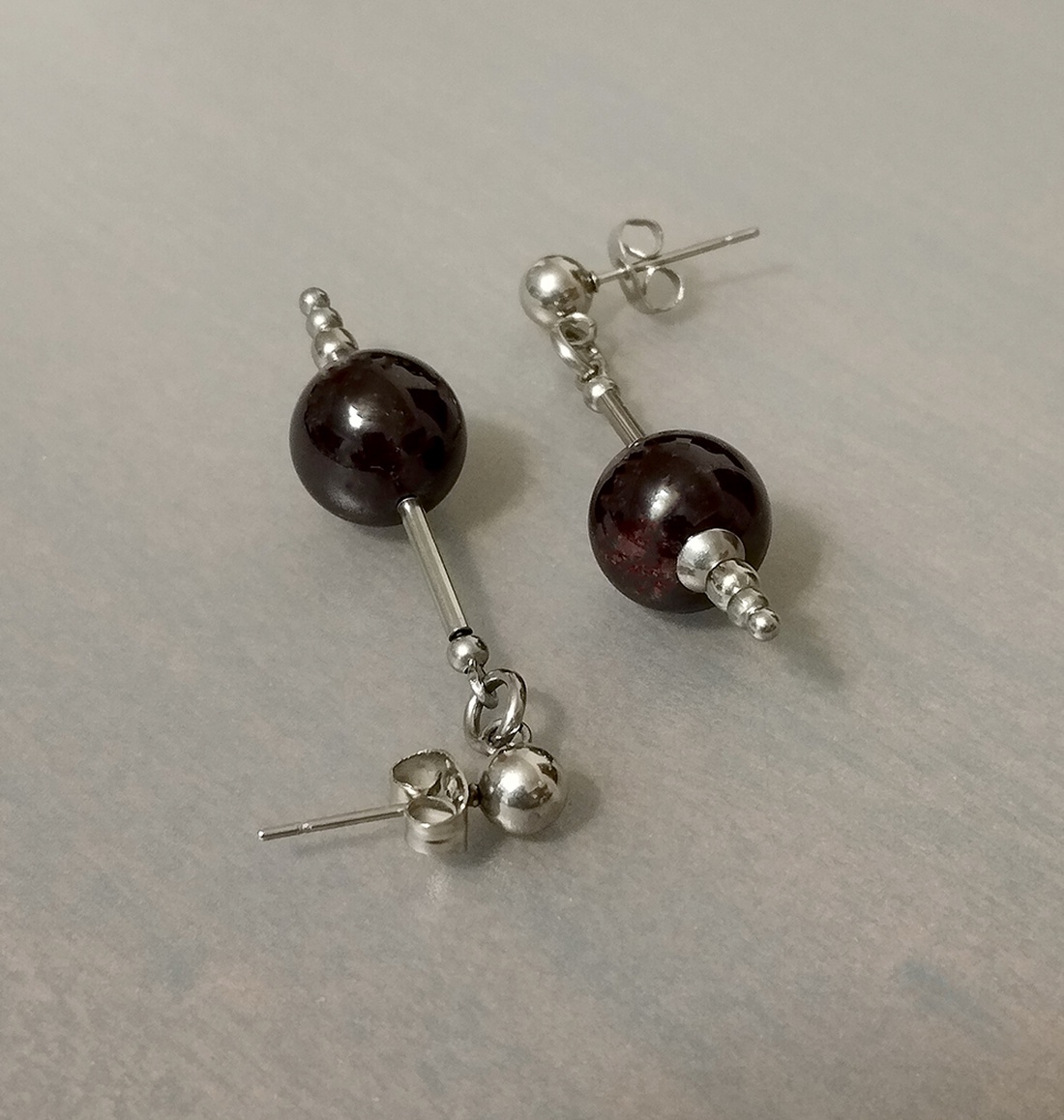 Granat - bijuterii - cercei - cercei din pietre semiprețioase - Artynos.ro