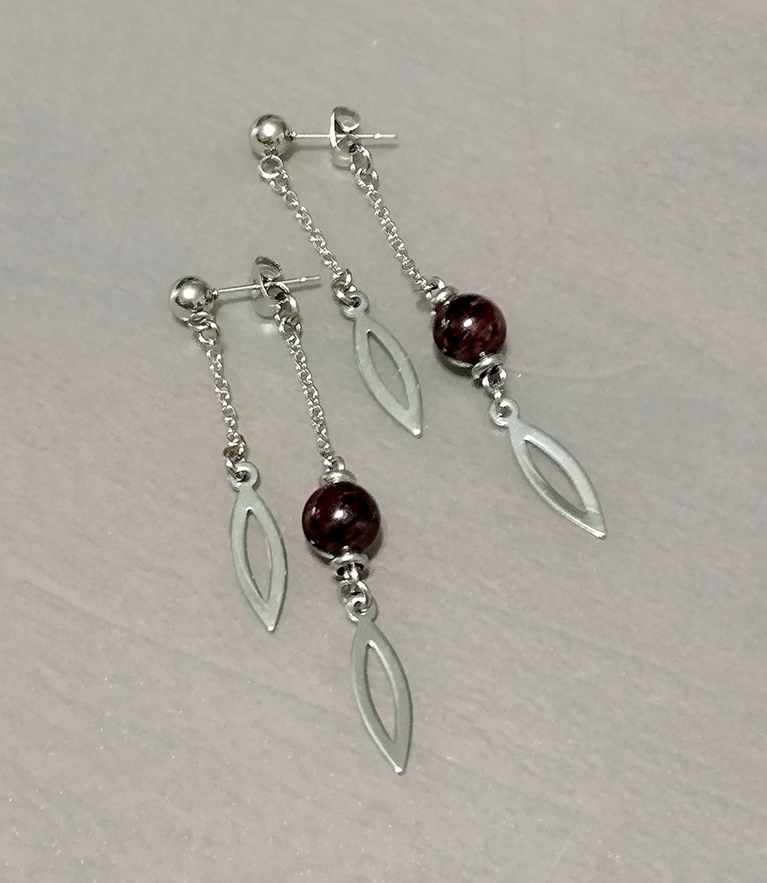 Granat - bijuterii - cercei - cercei din pietre semiprețioase - Artynos.ro