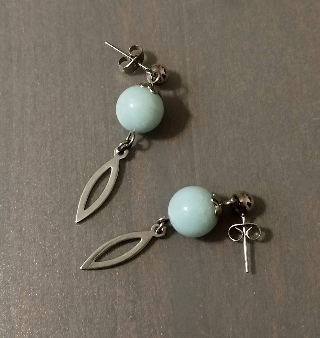 Amazonit - bijuterii - cercei - cercei din pietre semiprețioase - Artynos.ro