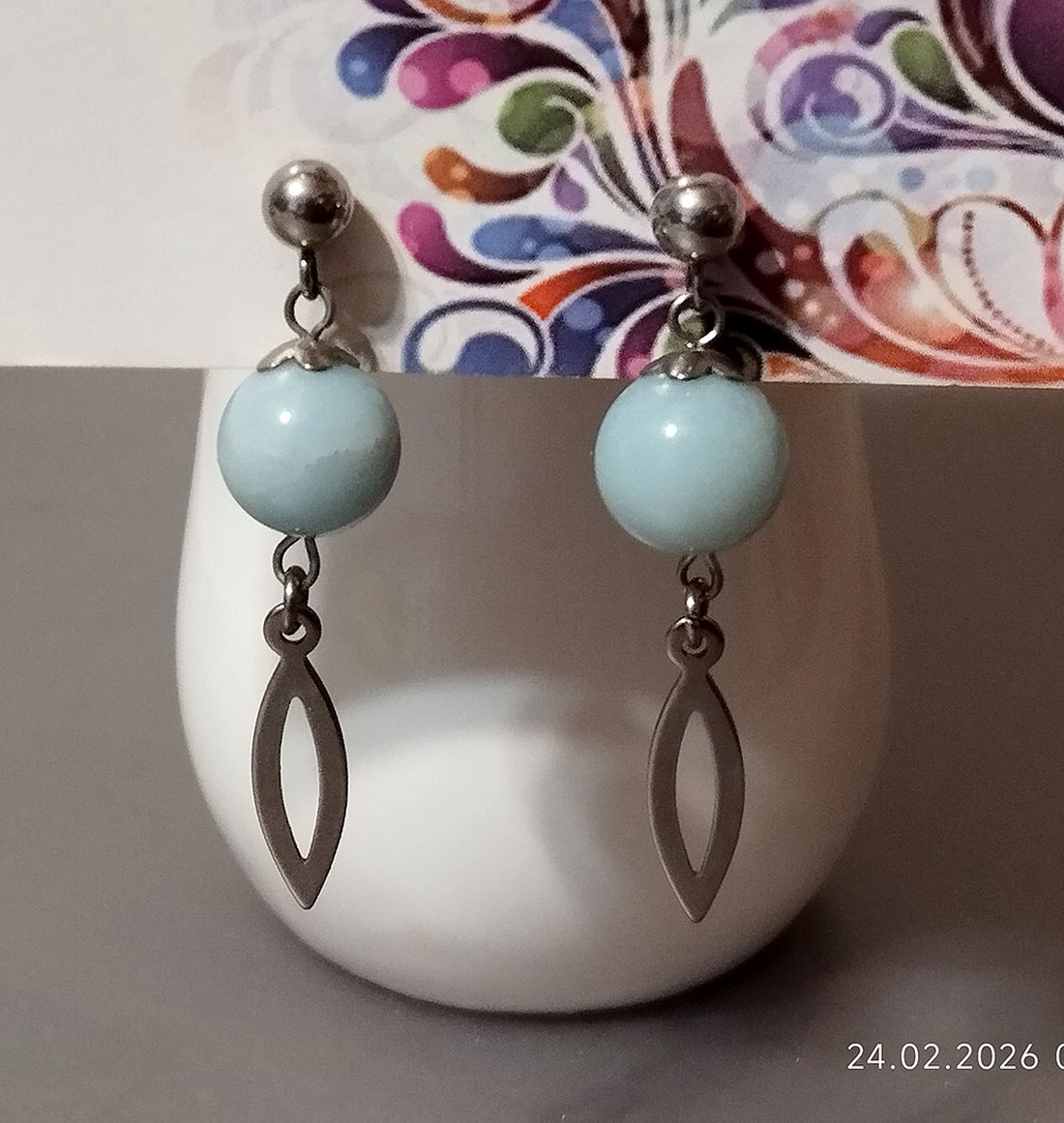 Amazonit - bijuterii - cercei - cercei din pietre semiprețioase - Artynos.ro