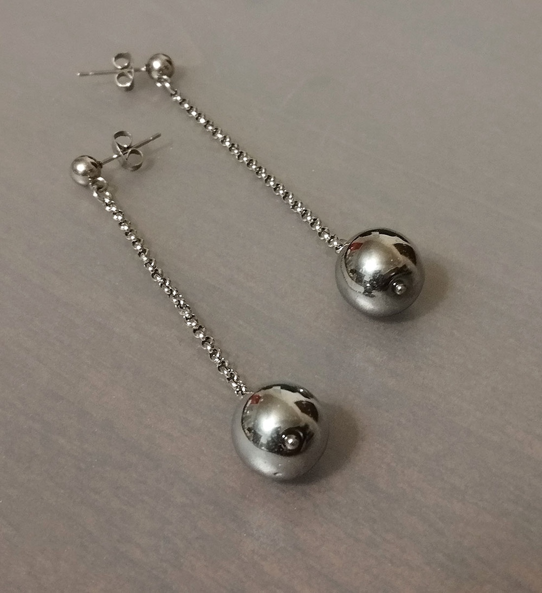 Hematit - bijuterii - cercei - cercei din pietre semiprețioase - Artynos.ro