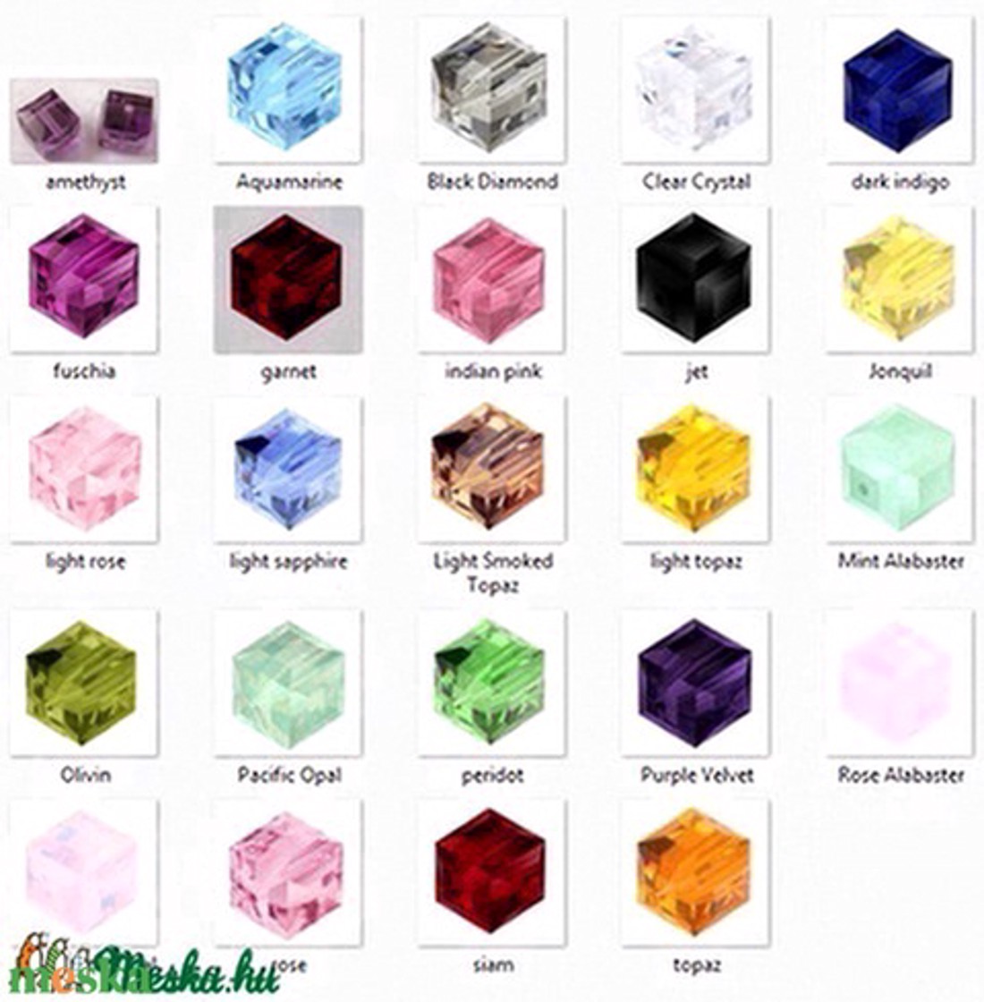 Accesorii pentru bijuterii: cuburi Swarovski de 6 mm în mai multe culori - - Artynos.ro Accesorii pentru bijuterii: cuburi Swarovski de 6 mm în mai multe culori - - Artynos.ro