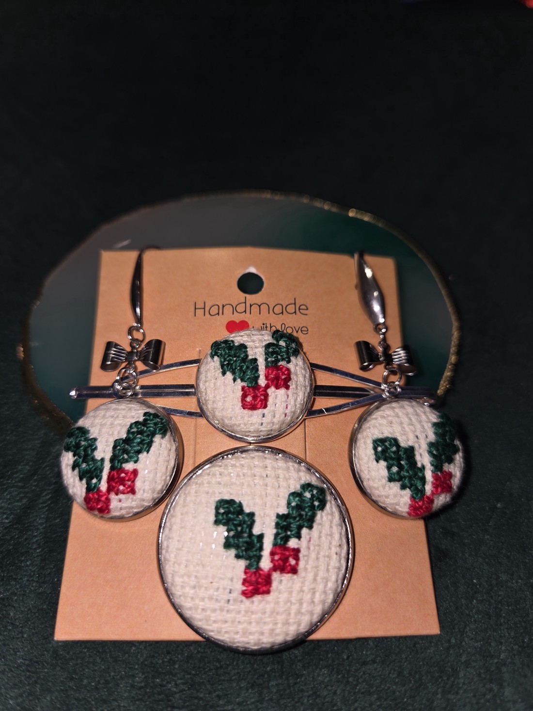 Set de bijuterii festive - crăciun - îmbrăcăminte de crăciun - Artynos.ro