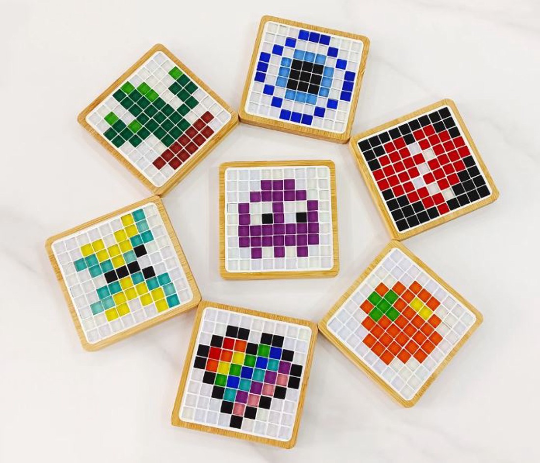 Kit mozaic pentru începători - suporturi de pahare - diy - pregătește-ți singur - pachete diy, kituri - Artynos.ro