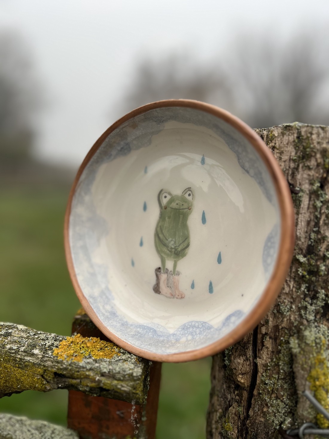 Bol ceramic pictat manual - Broasca 15 cm - casă & stil de viață - accesorii pentru echipamente de bucătărie - accesorii de servire - boluri și farfurii din lemn, bol de servire - Artynos.ro