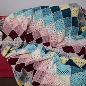 Pătură crosetata manual  - casă & stil de viață - textile de casă - cuvertură de pat - Artynos.ro