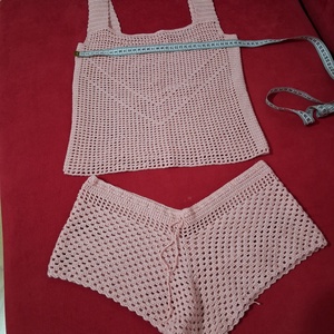 Costum crosetat de vară  - îmbrăcăminte și modă - haine damă - blazer și costum - Artynos.ro