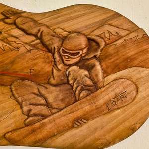 ceas de perete snowboard, Casa & Stil de viata, Decoratiuni de casa, Decoratiuni de pereti, Ceasuri de perete, Sculptura, ARTYNOS