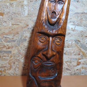 totem  sculptat - arte vizuale și accesorii  - sculptură - statuie lemn - Artynos.ro