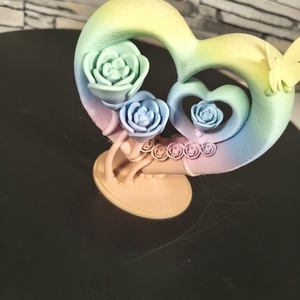 Decoratiune inima cu flori - Artynos.ro