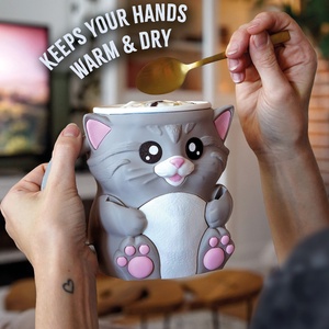 ��� Suport înghețată pisicuță � decor adorabil și practic � cu sertar pt sprinkles ��� - casă & stil de viață - echipamente de bucătărie - accesorii de servire - căni - Artynos.ro