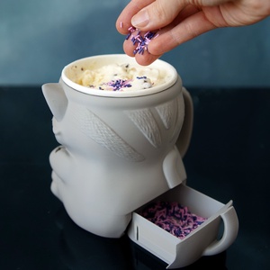 ��� Suport înghețată pisicuță � decor adorabil și practic � cu sertar pt sprinkles ��� - casă & stil de viață - echipamente de bucătărie - accesorii de servire - căni - Artynos.ro