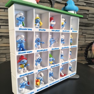 � Display Ștrumfi Kaufland � suport colecție figurine � organizator PERSONALIZABIL � - casă & stil de viață - organizare & depozitare - organizator birou - Artynos.ro