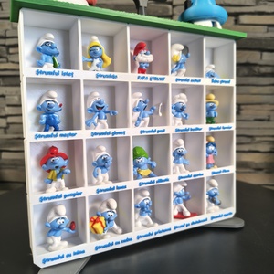 � Display Ștrumfi Kaufland � suport colecție figurine � organizator PERSONALIZABIL � - casă & stil de viață - organizare & depozitare - organizator birou - Artynos.ro