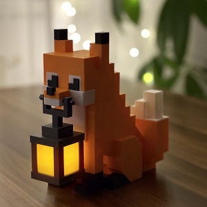 Lampă Minecraft Vulpita �  LED Ambient ,  Print 3D , Cadou gamer - casă & stil de viață - lămpi și corpuri de iluminat - lampă de ambianță - Artynos.ro