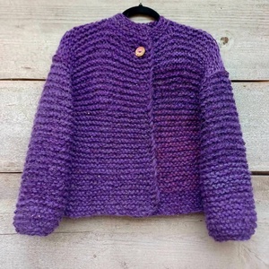 Jacheta Purple, Imbracaminte si moda, Haine dama, Bluze dama, Impletitura, ARTYNOS