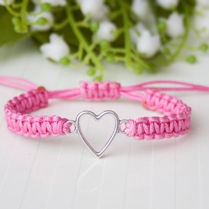Bratara macramé impletita - Hearts roz, , , ARTYNOS