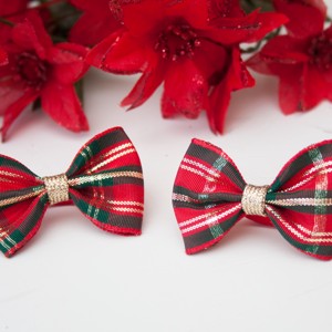 Masnis scrunchie - carouri rosii de Craciun, , , ARTYNOS