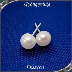 Cercei: perlă naturală, argint 925 SFE-IGY02-8d într-o cutie cadou - bijuterii - cercei - cercei cu buline - Artynos.ro