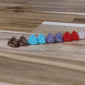 Flamingo polka dot - bijuterii - cercei - cercei cerc - Artynos.ro